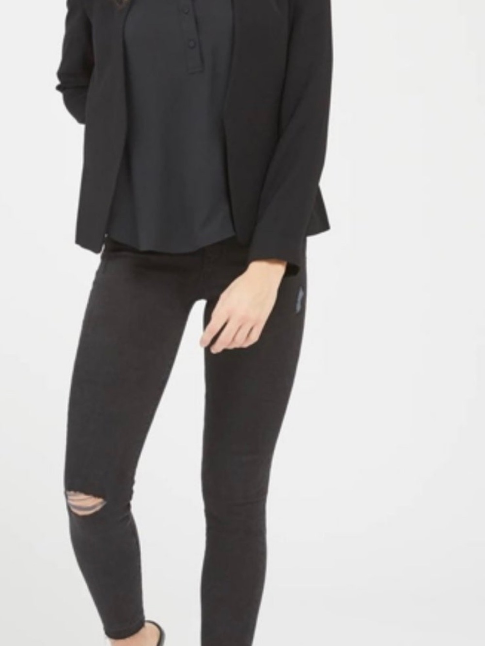 SPANX Black High-Waist Leggings Size Large